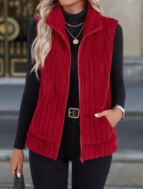 Autumn and winter new fashion casual simple sleeveless versatile vest jacket m301921
