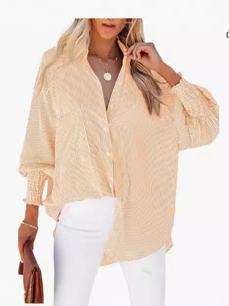 Long Sleeve Loose Shirt Casual Women's Clothing New Pocket Shirt Top m301376