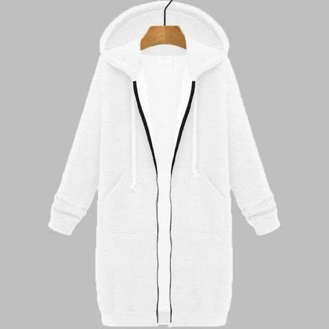 Women's medium and long hooded long-sleeved sweater women's winter m302342