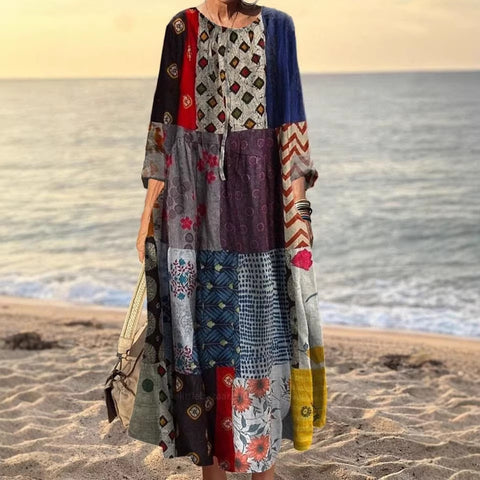 Printed Casual Loose Dress Women FF303188