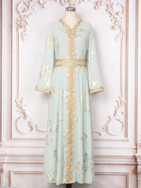 Robe women's clothing, new bronzing embroidered lace fashion dress m301182