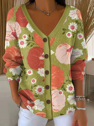 3D Digital Printed Women's Shoulder Cardigan Sweater FF303400 05