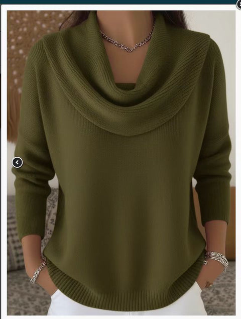Autumn and winter new solid color long-sleeved top sweater m302155