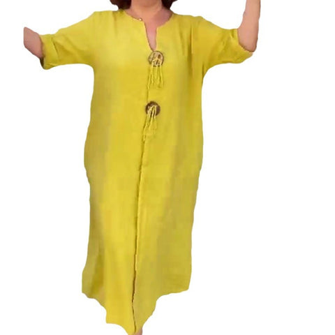 Casual loose women's clothing solid color simple dress m301197