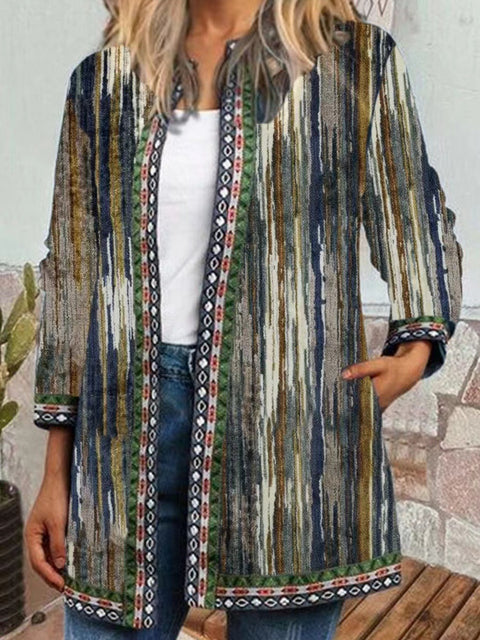Autumn and winter retro ethnic style print jacket cardigan m303251 04