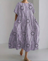 3D imitation cotton pull frame craft women's pendulum dress m301038