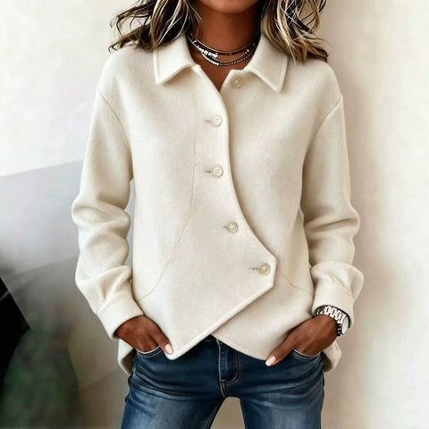 Women's coat solid color simple irregular fashion women's nizi coat m303227