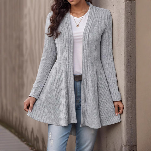 Women's pit strip polished cardigan casual top m302601