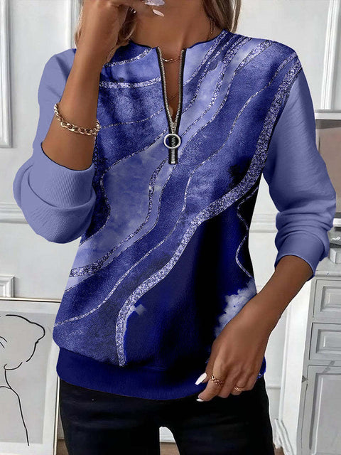 Printed sweater casual sweatshirt top m302179