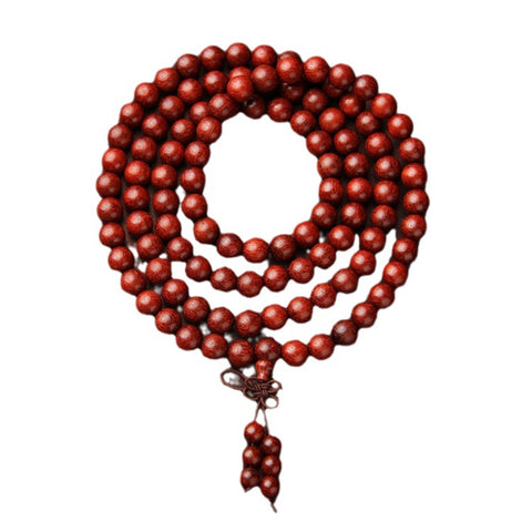 High-density old material lobular red sandalwood bracelet 108 high-oil smooth-grain Zambia blood sandalwood Buddha beads m3331319
