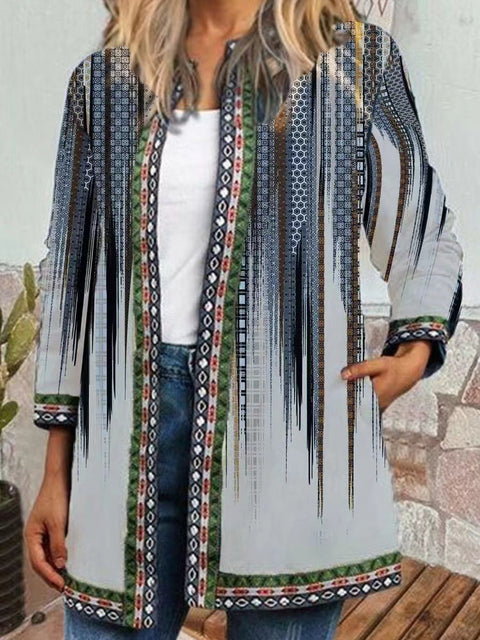 Autumn and winter retro ethnic style print jacket cardigan m303251 04