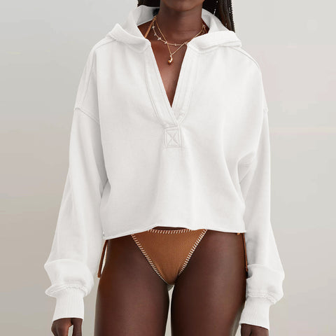 Women's v-neck top pullover long-sleeved shirt m301871