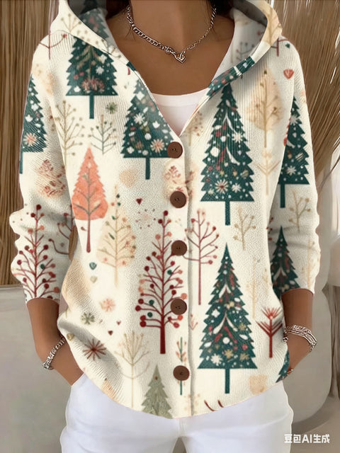 Knitted hooded cardigan sweater jacket fashion women's clothing m302657