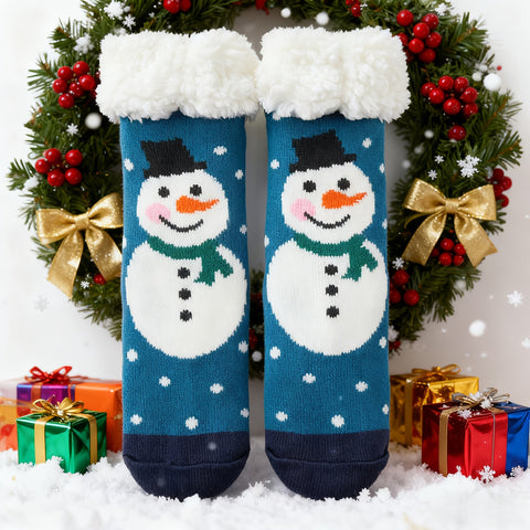 Christmas stockings children floor socks adult winter fleece snow socks FF3332043