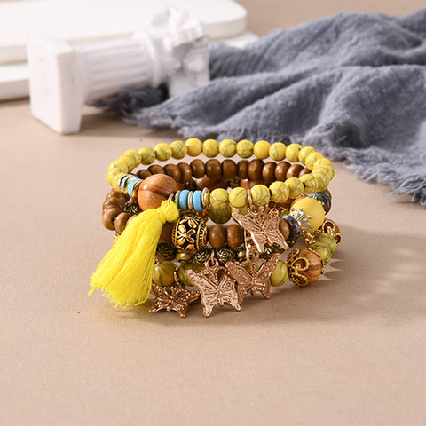 New Bohemian Bracelet Creative Tassel Multi-layer Beaded Bracelet m3331286