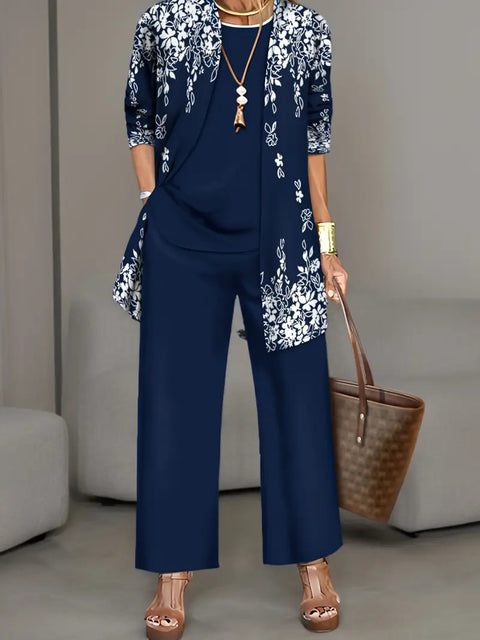 3D printed 3-piece set top vest trousers m302613