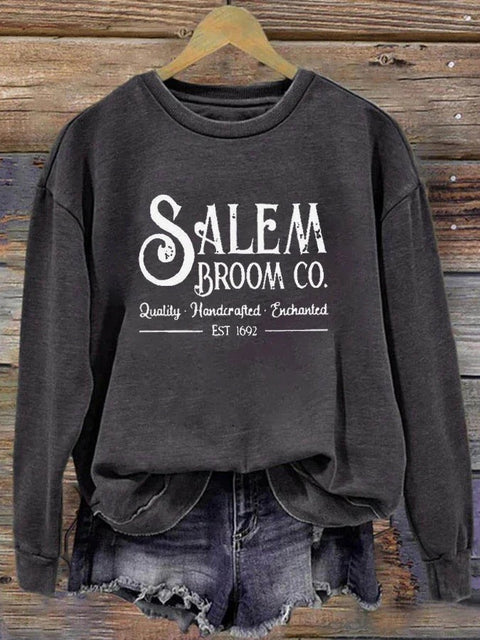 Halloween Printed Shoulder Casual Crew Neck Women's Sweater M800003