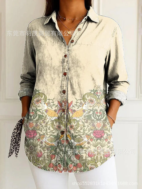 Long Sleeve Button Shirt Line Button Shirt m303196
