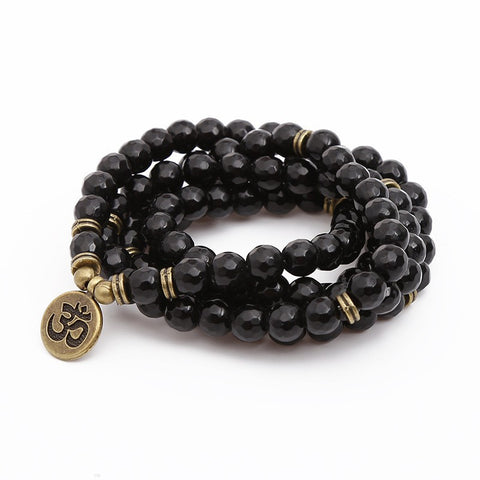 8Mm new Amazon bracelet 108 Buddha beads lotus multi-circle bracelet tree of life pendant item sweater chain m3331309