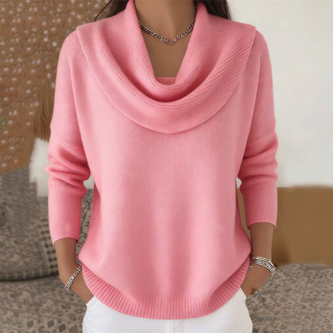 Autumn and winter new solid color long-sleeved top sweater m302155