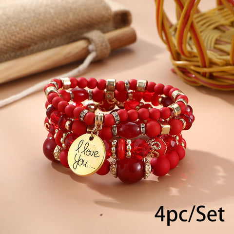 New Bohemian Bracelet Creative Tassel Multi-layer Beaded Bracelet m3331286