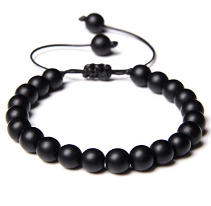 Black Gallstone Elastic Bracelet Skull Pendant Natural Turquoise Tiger Eye Tassel Crystal Volcanic Stone Beaded Bracelet m3331320