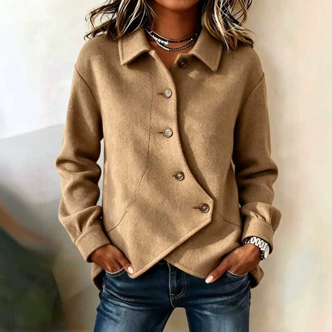 Women's coat solid color simple irregular fashion women's nizi coat m303227
