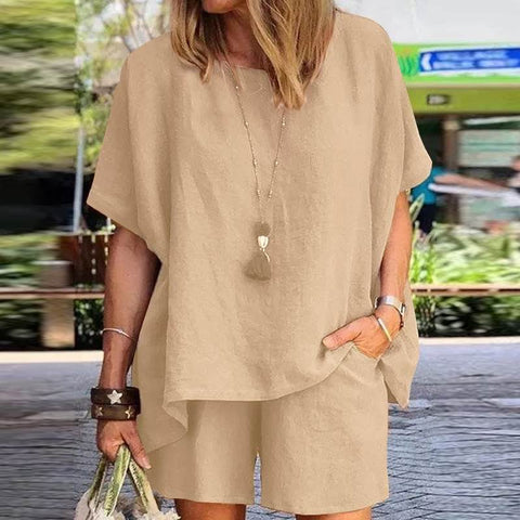New suit fashion temperament loose short-sleeved shorts two-piece set m301179