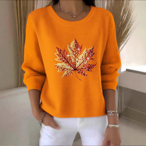 3D digital printing women's fashion round neck casual long-sleeved top m302157