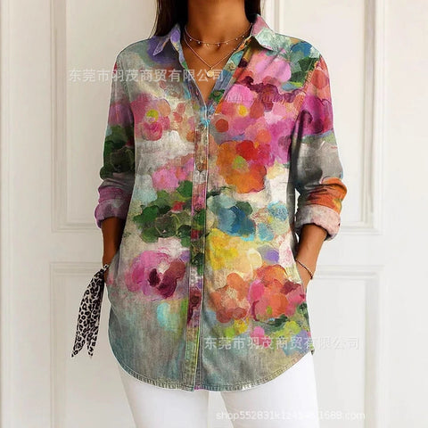 Long Sleeve Button Shirt Line Button Shirt m303196