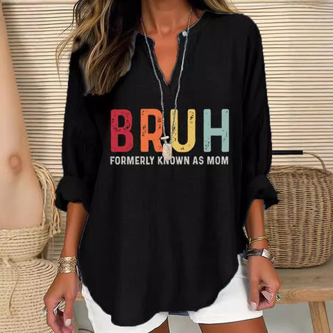 Loose printing round neck casual large size pullover women's clothing T m301359