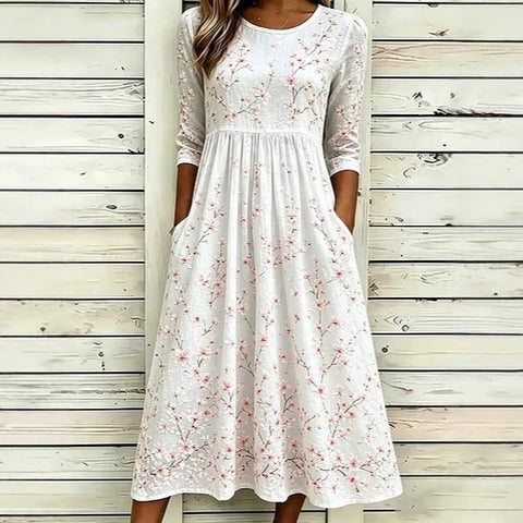 Fashion digital printing wide dress floral m303053