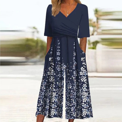 Women's suspender long dress 3D digital printing temperament onesie m301258