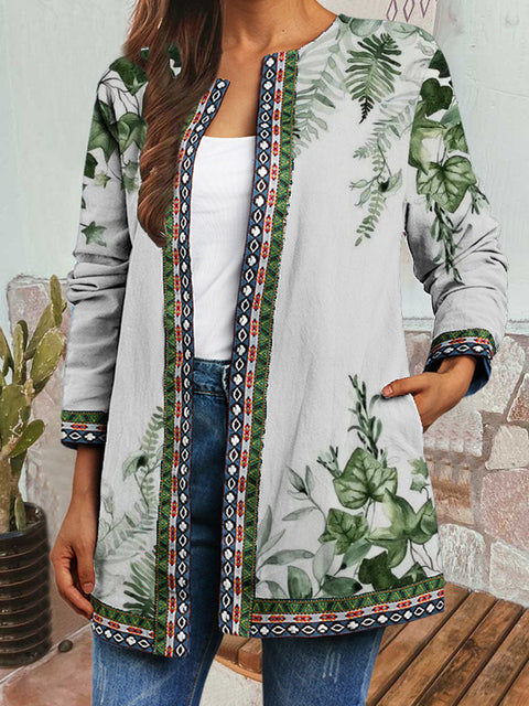 Autumn and winter retro ethnic style print jacket cardigan m303251 04