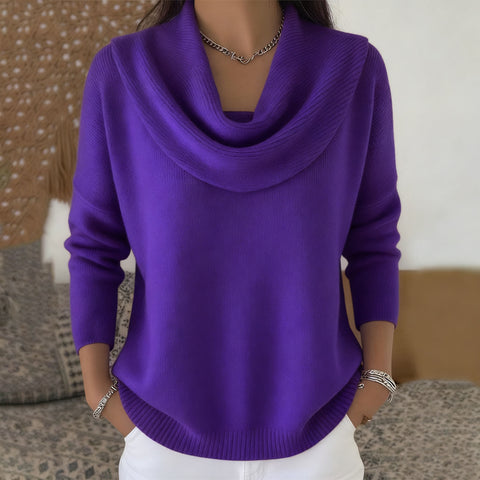 Autumn and winter new solid color long-sleeved top sweater m302155