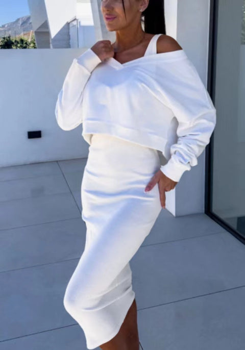 Women's vest skirt V-neck sweater knitted sweater m301313