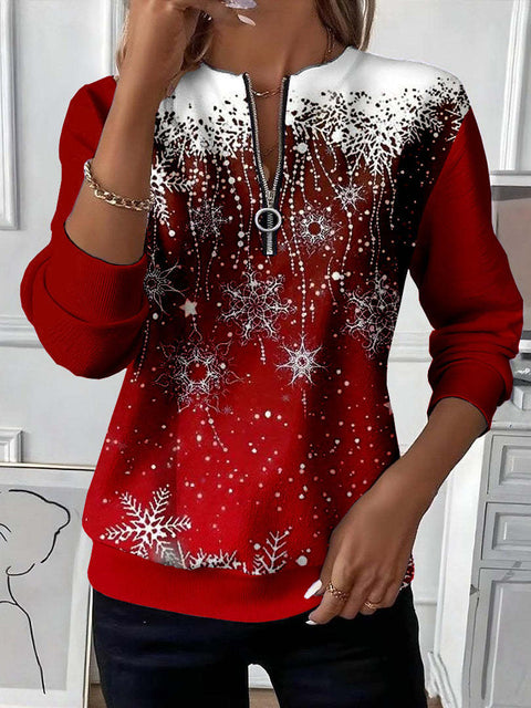 Printed sweater casual sweatshirt top m302179