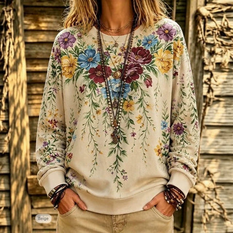 Autumn and winter crew neck 3D printed long-sleeved comfortable casual sweater FF303398 01