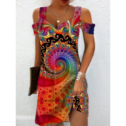 Neues bedrucktes elegantes Kleid M300194 
