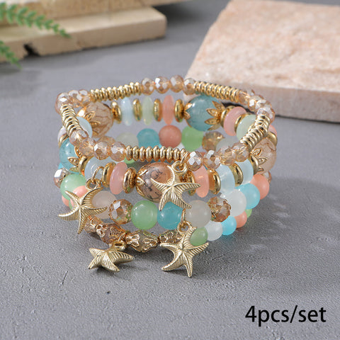 New Bohemian Bracelet Creative Tassel Multi-layer Beaded Bracelet m3331286