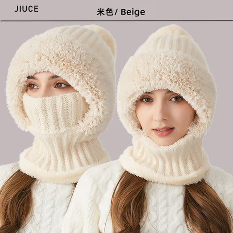 Scarf mask one-piece hat winter thermal hat women m302187