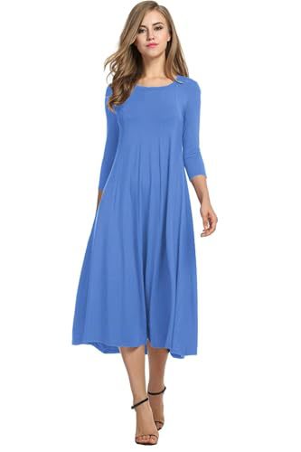 Autumn and winter dress solid color fashion big swing dress m302776