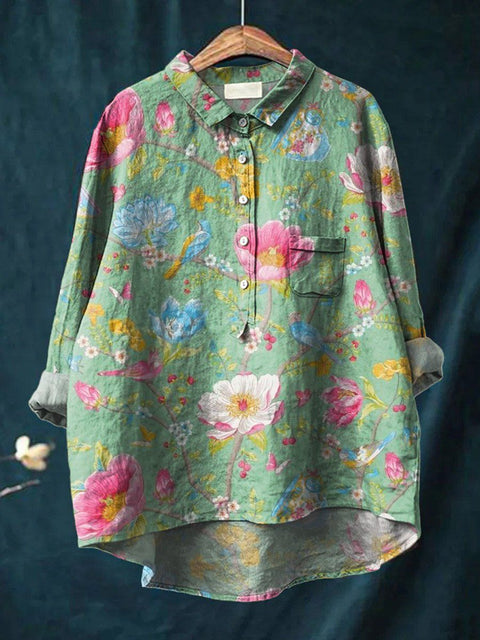 Loose printing crew neck casual large size women's T-shirt m301279