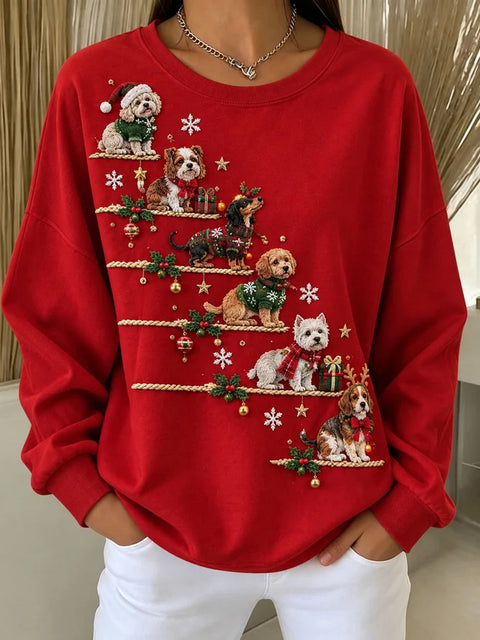 Casual Crew Neck Duck Pattern Sweater FF303438 05
