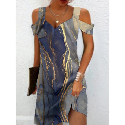 Neues bedrucktes elegantes Kleid M300194 