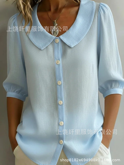 3D digital printing women's versatile flower spring and summer fashion shirt m302608