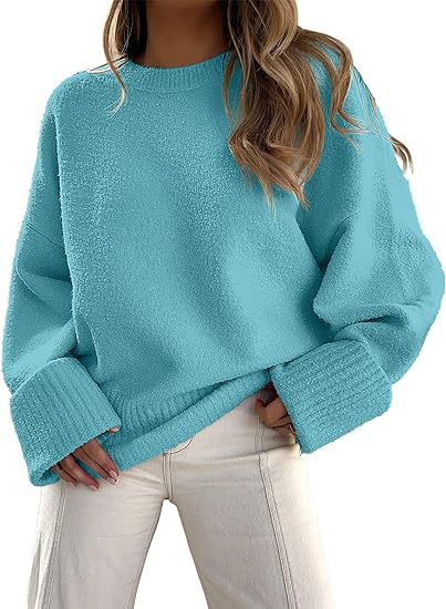 Women's sweater women's autumn and winter round neck pullover loose plush thick m301609