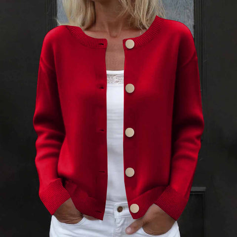 Long Sleeve Women's Button Sweater Cardigan m302021