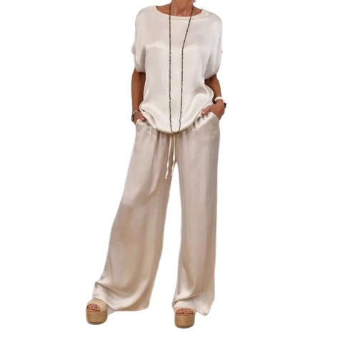 Trendy loose shirt wide-leg trousers casual suit m302295