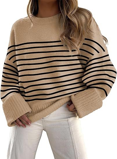 Women's sweater women's autumn and winter round neck pullover loose plush thick m301609